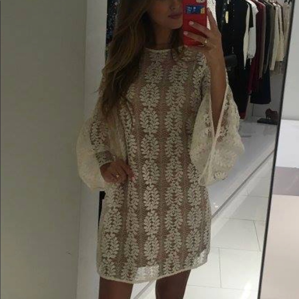 Kors shift dress w/ nude slip